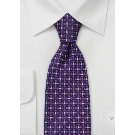 Tie in Hot Pink, Navy, Gray