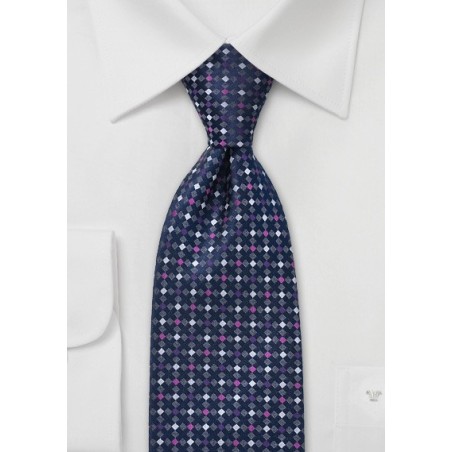 Violet and Gray Silk Tie