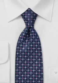 Violet and Gray Silk Tie