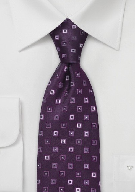 Eggplant Purple Designer Tie