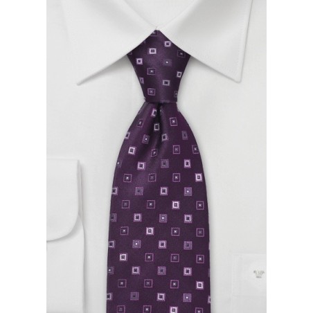 Eggplant Purple Designer Tie