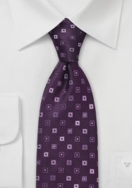 Eggplant Purple Designer Tie