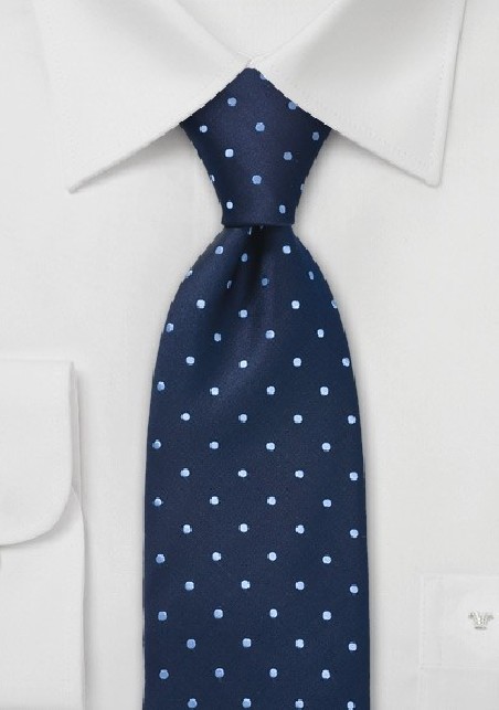 Navy and Light Blue Dotted Tie