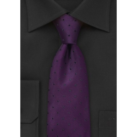 Eggplant Purple Polka Dot Tie