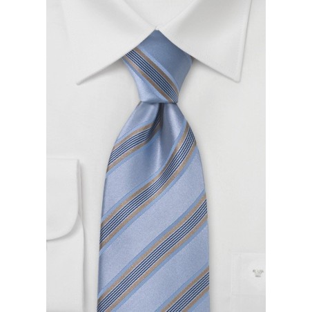 Periwinkle Blue Striped Tie