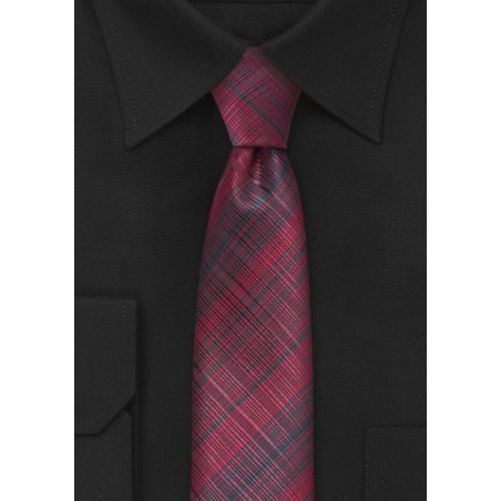 Cherry Red Skinny Tie