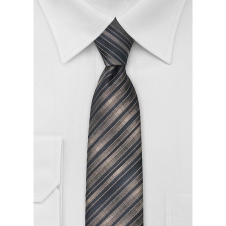 Latte Brown Skinny Tie