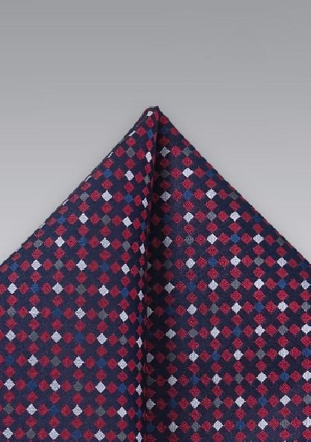 Red White Blue Pocket Square