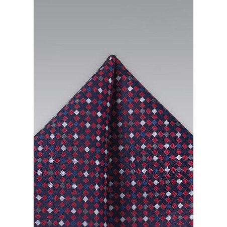 Red White Blue Pocket Square
