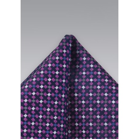 Purple Pink Pocket Square