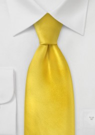Solid Silk Tie in Canary Yellow