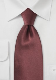 Solid Silk Tie in Chestnut Brown