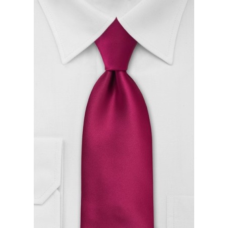 Solid Necktie in Christmas-Red