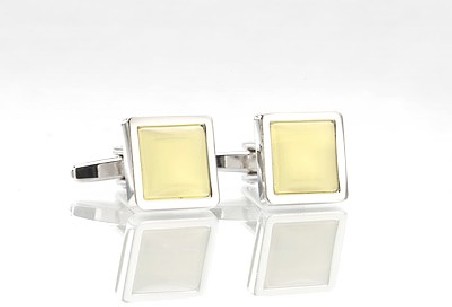Yellow and Silver Cufflinks