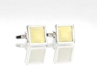 Yellow and Silver Cufflinks
