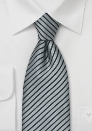 XL Silver and Black Tie