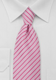 Kids Tie Hot Pink and White