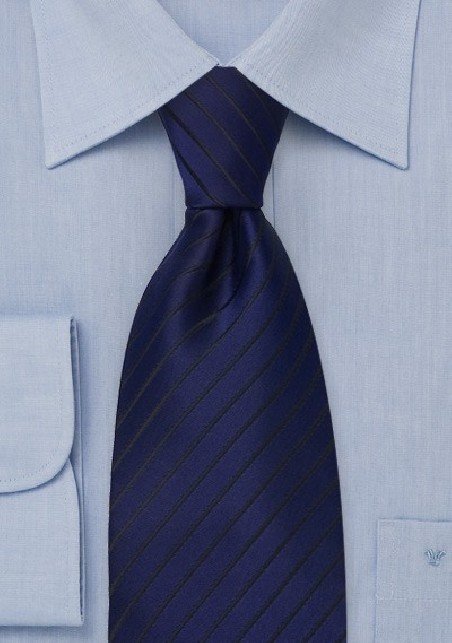 Sapphire Blue and Black Kids Tie