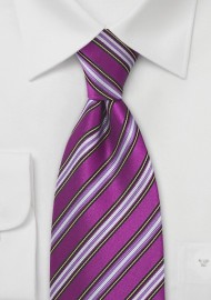 Bright Lavender Striped Tie