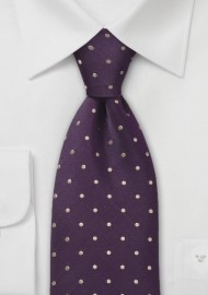 Eggplant Polka Dot Tie