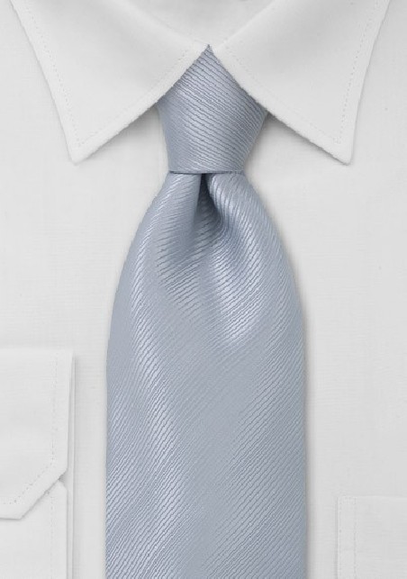 Silver Patterned Mens Tie