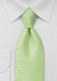 Pale Mint Green Paisley Tie