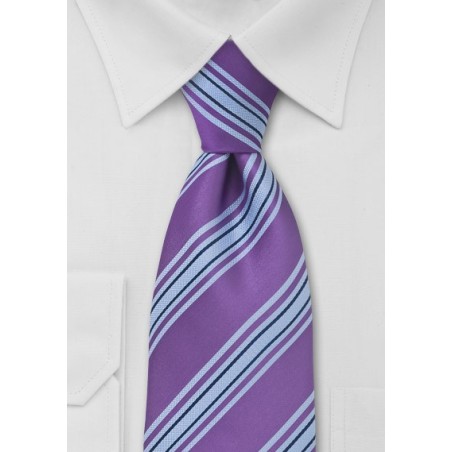 Lilac Purple Striped Necktie