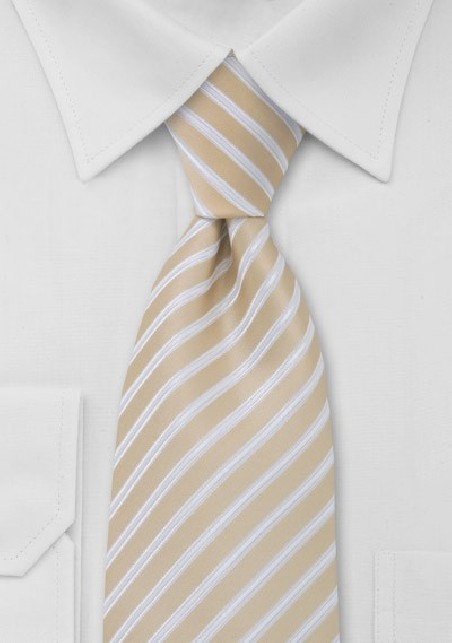 Wheat Tan Striped Tie