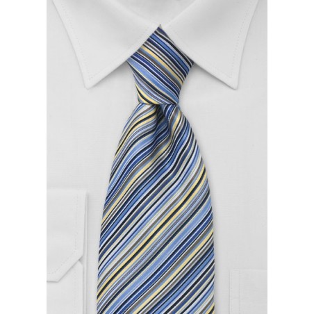 Modern Blue and Yellow Tie