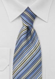 Modern Blue and Yellow Tie