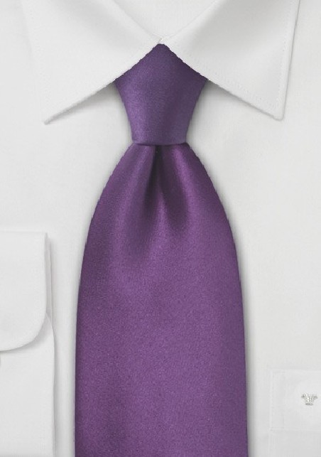 XL Violet Purple Silk Tie