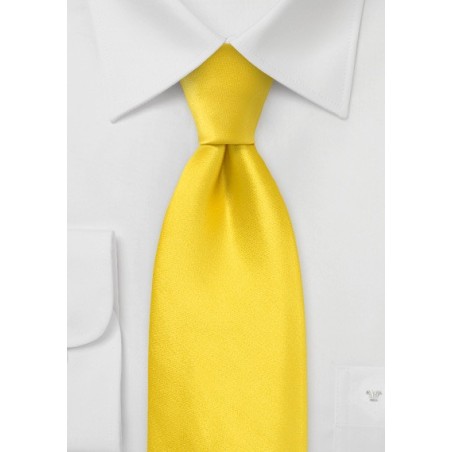 Kids Silk Tie in Canary Yellow