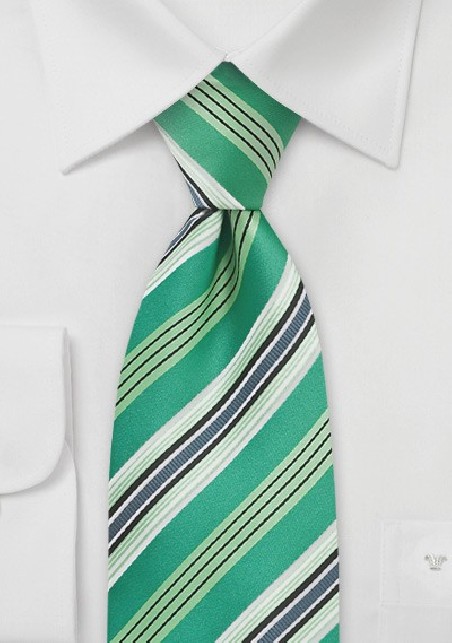 Kelly Green Striped Tie