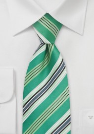 Kelly Green Striped Tie