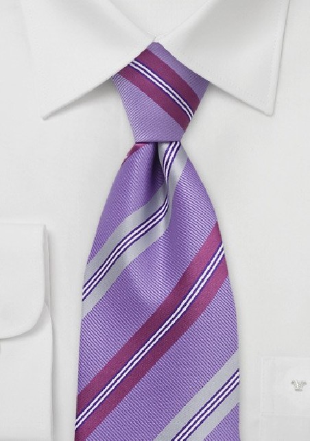 Lilac Purple Striped Tie