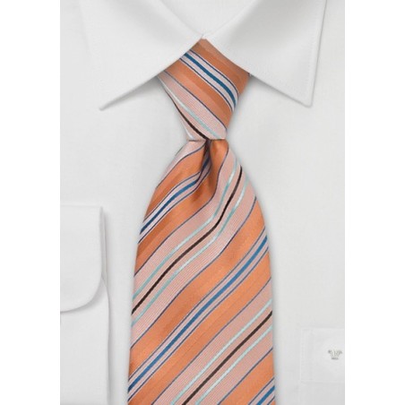 Orange, Blue, Turquoise Tie