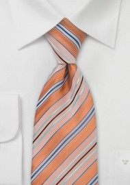 Orange, Blue, Turquoise Tie
