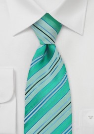 Mint Green Striped Tie