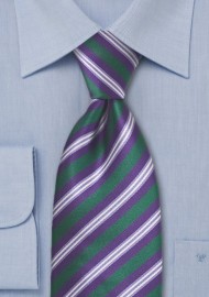 Dark Green and Purple Tie