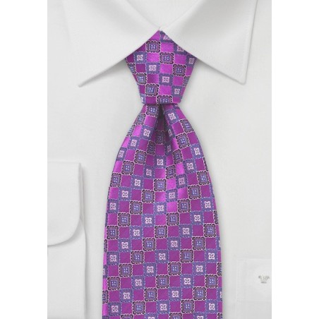 Hot-Pink Designer Silk Tie