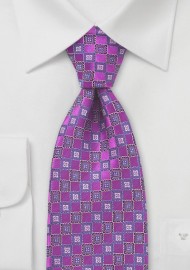 Hot-Pink Designer Silk Tie