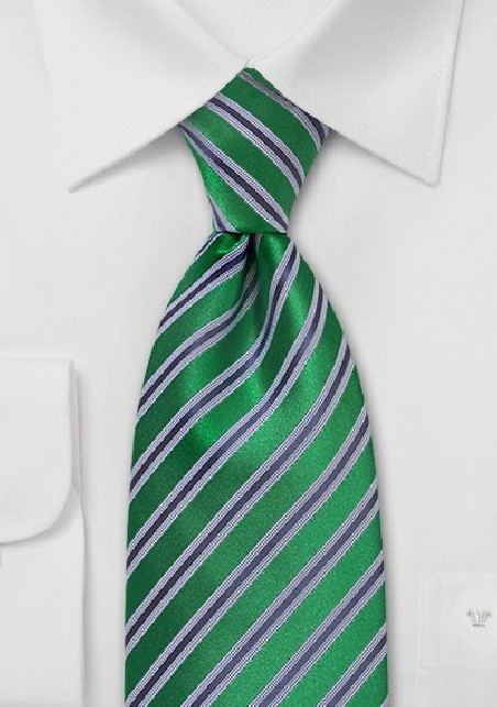 Bright Irish Green Striped Tie