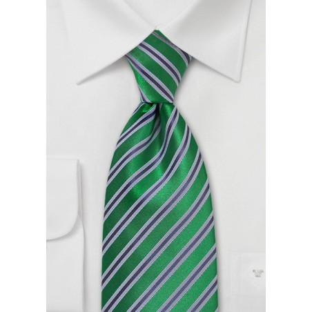 Bright Irish Green Striped Tie