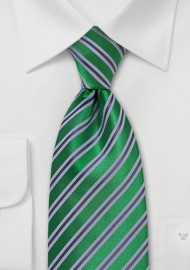 Bright Irish Green Striped Tie