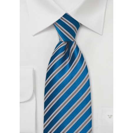 Dark Turquoise Blue Silk Tie