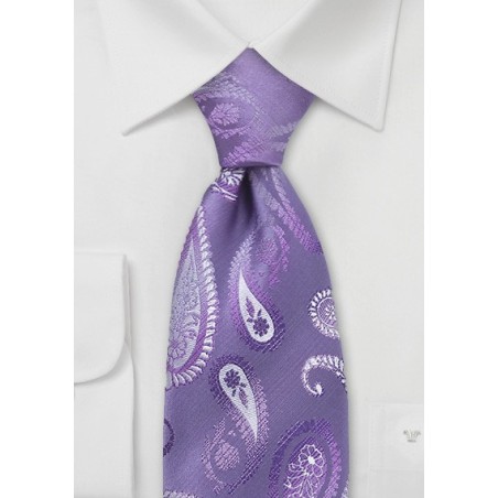 Lavender Purple Paisley Tie