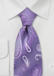 Lavender Purple Paisley Tie