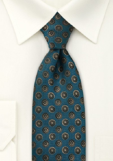 Dark Teal Retro Style Tie