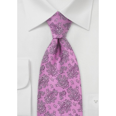 Starburst Pink Paisley Tie