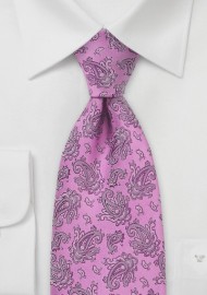 Starburst Pink Paisley Tie
